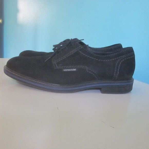 Mens 8.5 UK Size 8 Black Suede Leather Mephisto AirJet Lace Up Shoes main image 10